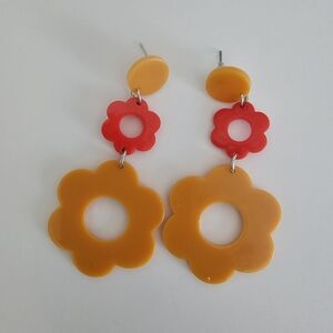 Colorful Flower Drop Earrings